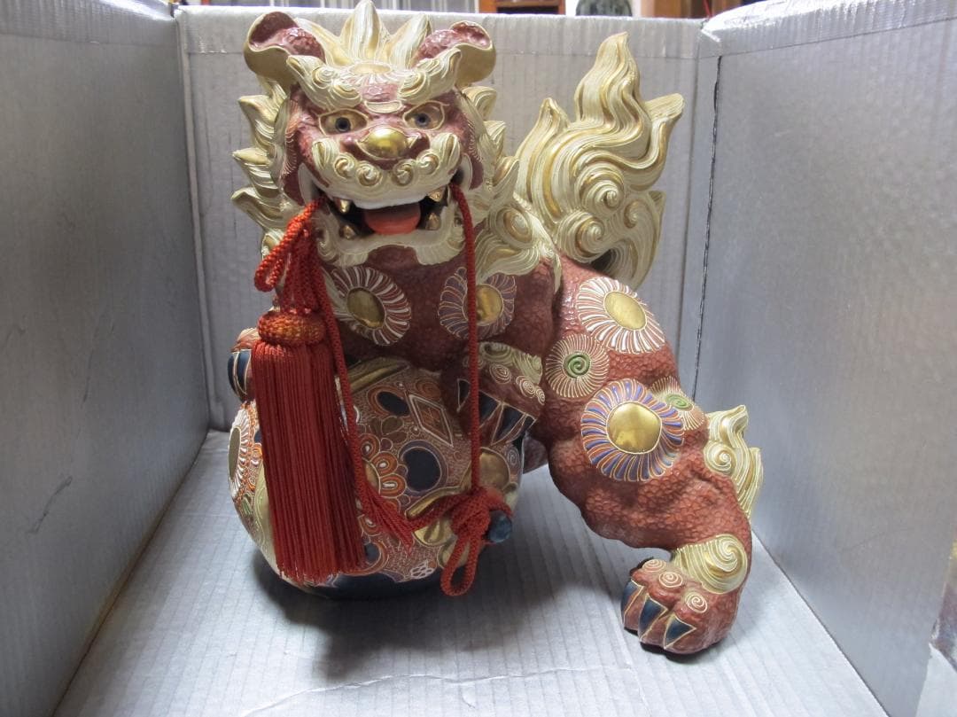 九谷焼 獅子形工芸品