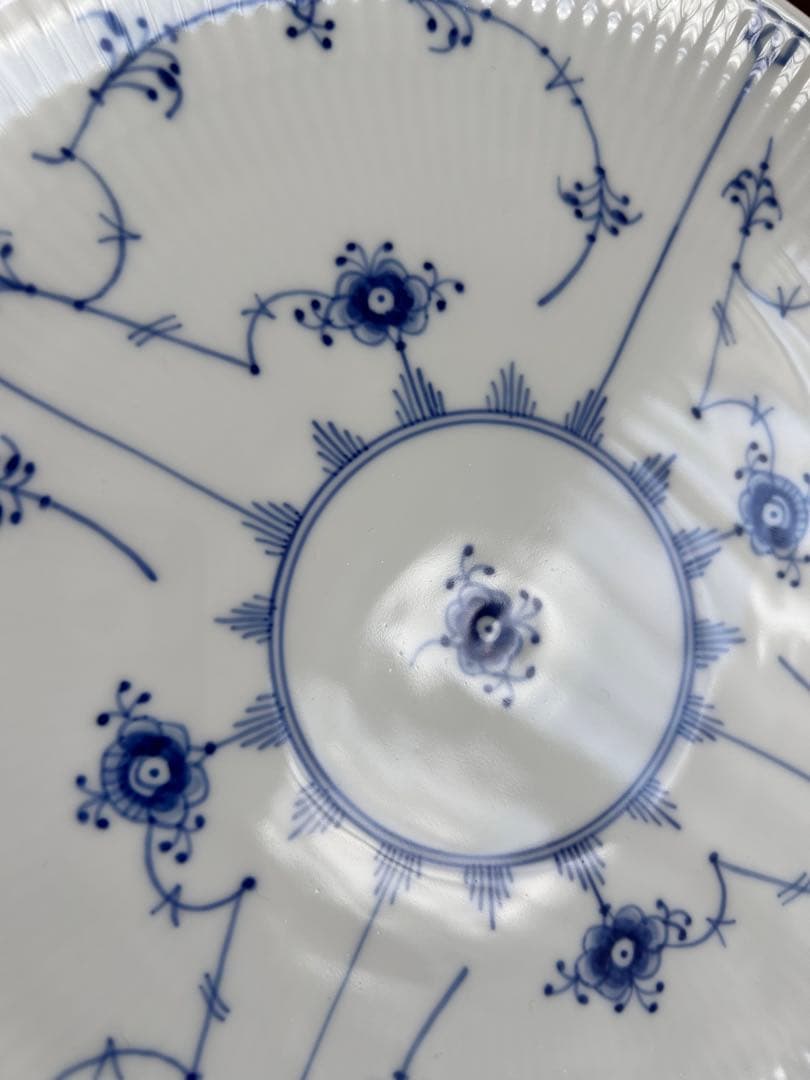 ブルーフルーテッド　プレイン　クーププレート　2枚