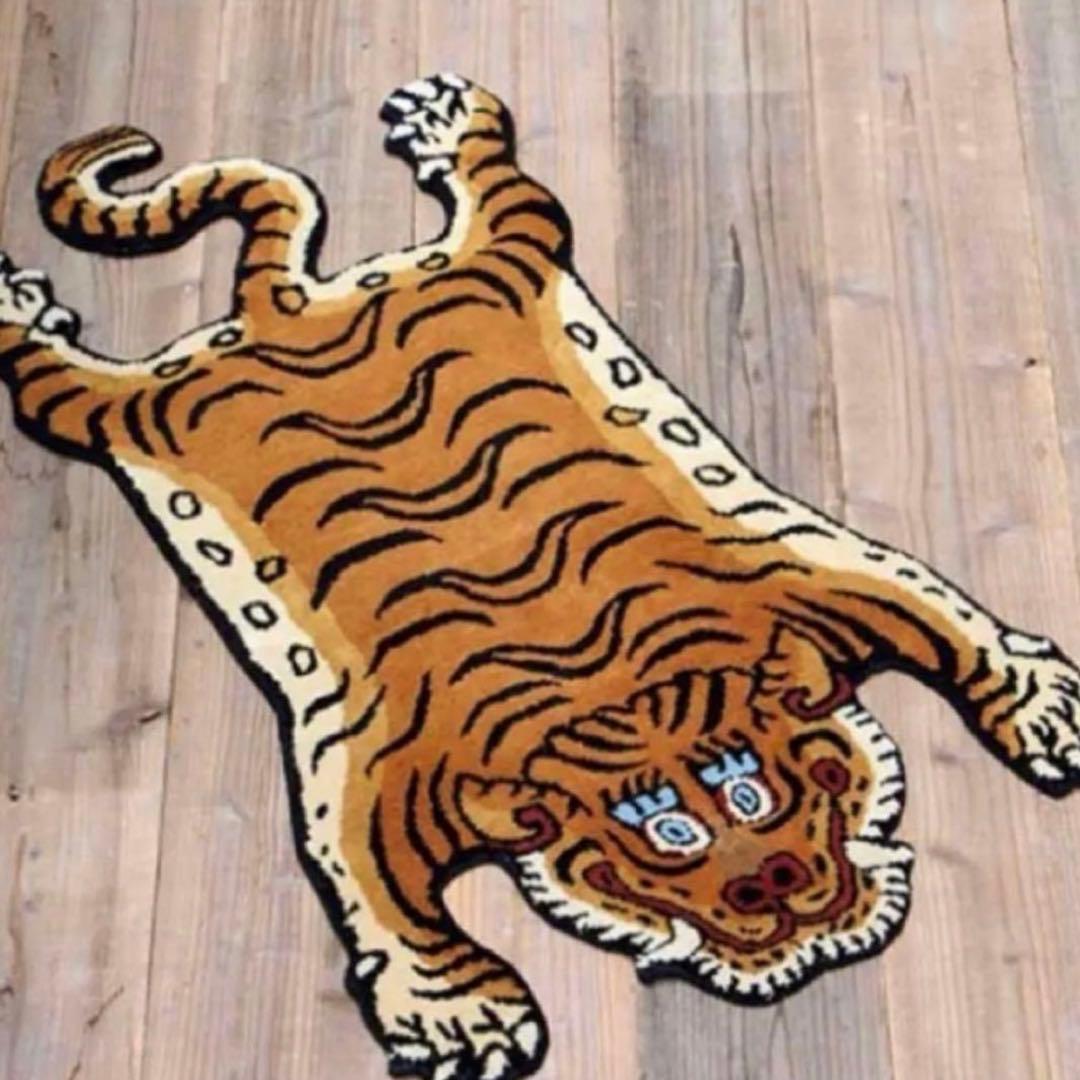 【即落札不可】チベタンタイガーラグ Sサイズ 絨毯 ラグマット トラ【新品】