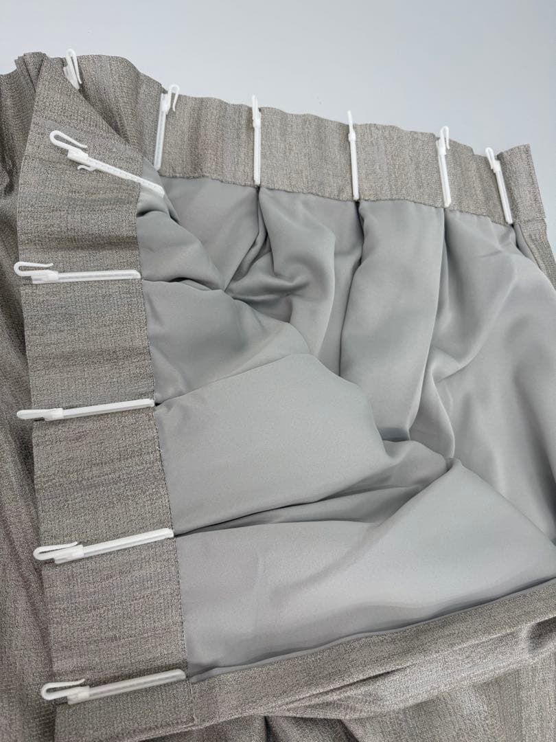 高級カーテン レース 2種セット Sumiko Honda ベージュ シルバー