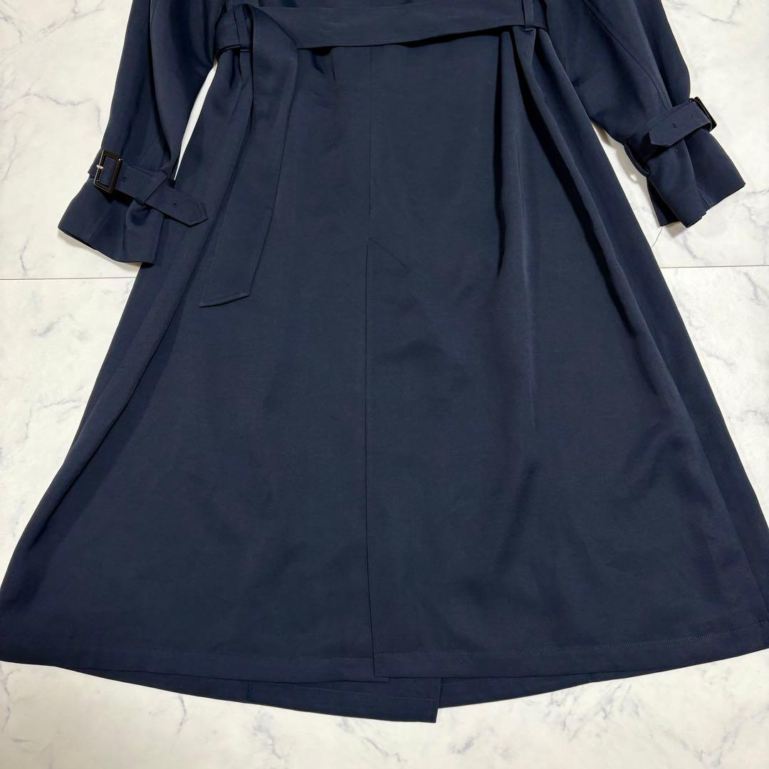 美品 2023年 SLOBE IENA トレンチコート ネイビー ロング 38M