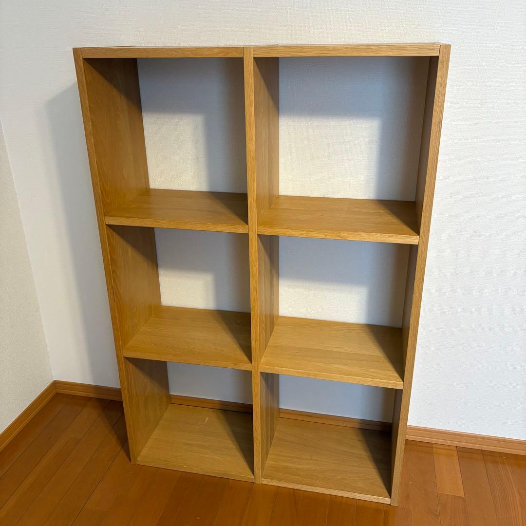 MUJI 無印良品 スタッキングシェルフセット・３段×２列・オーク材