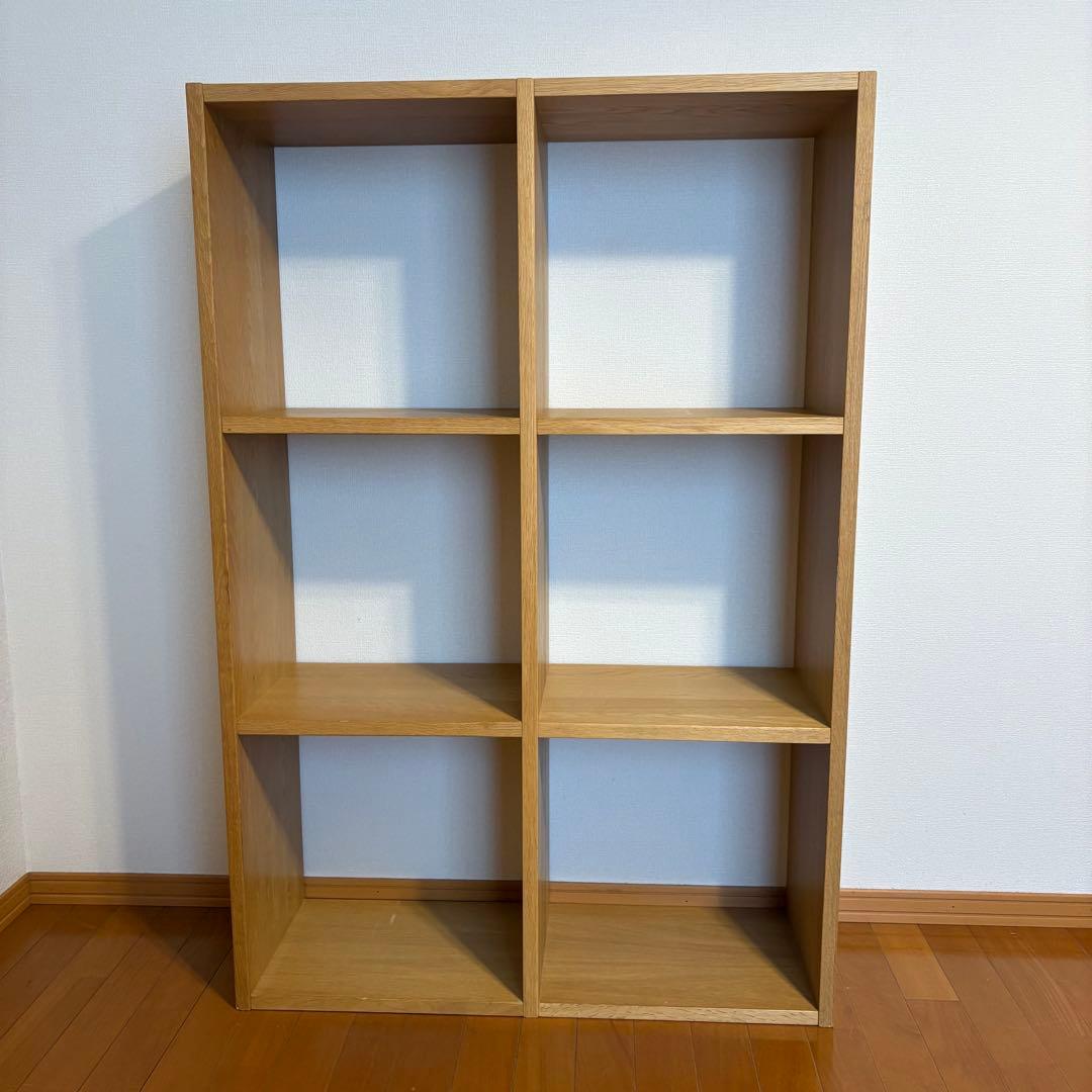 MUJI 無印良品 スタッキングシェルフセット・３段×２列・オーク材