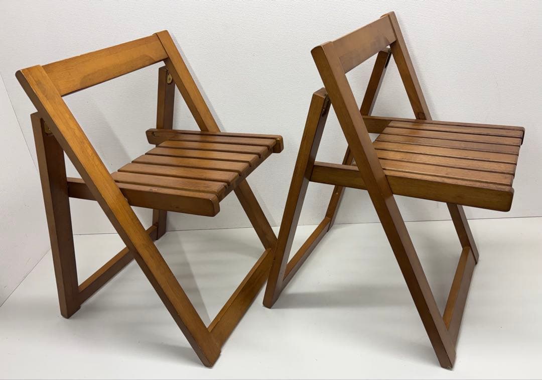 木製 折り畳み椅子 フォールディングチェア 折り畳み式 木製チェア 2脚