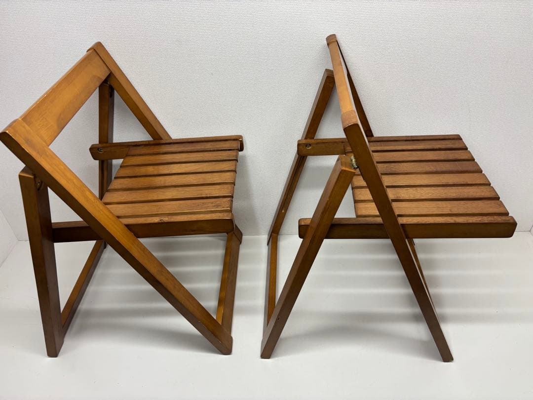 木製 折り畳み椅子 フォールディングチェア 折り畳み式 木製チェア 2脚