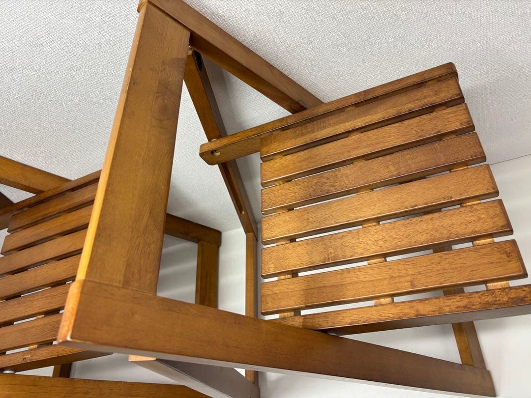 木製 折り畳み椅子 フォールディングチェア 折り畳み式 木製チェア 2脚