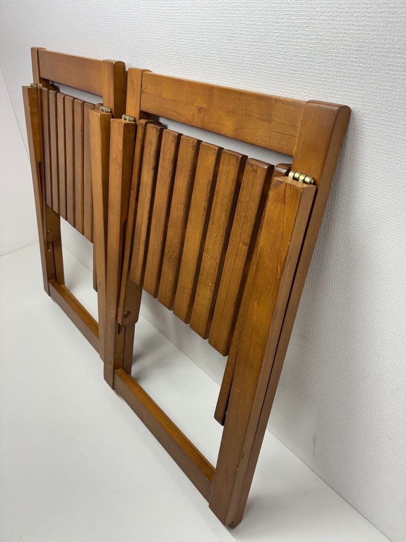 木製 折り畳み椅子 フォールディングチェア 折り畳み式 木製チェア 2脚