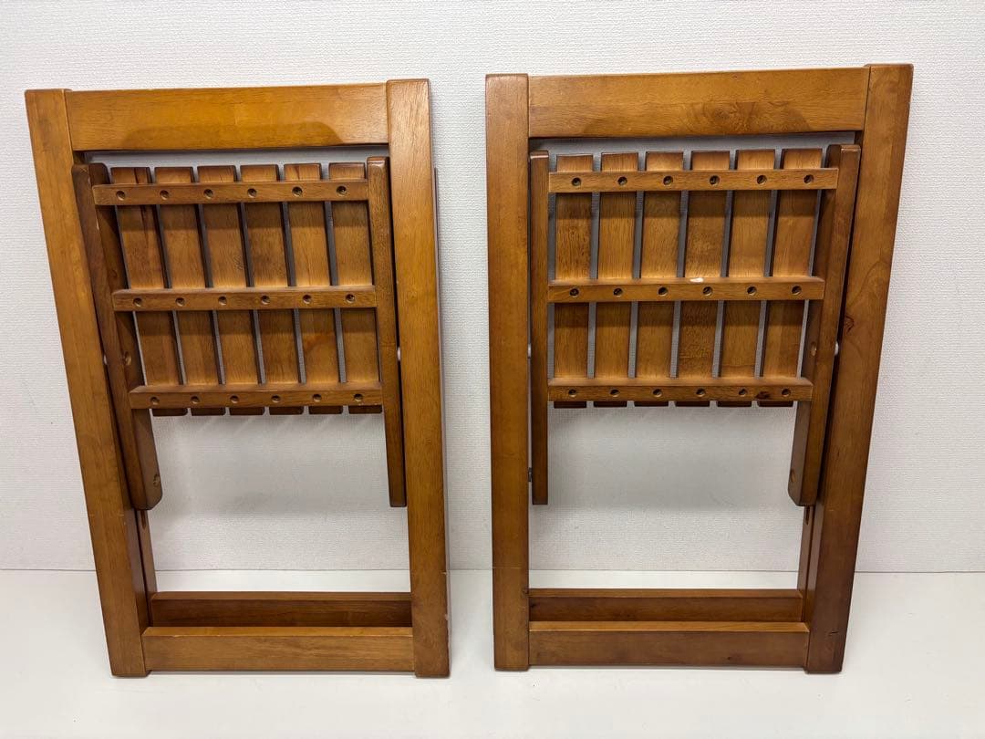 木製 折り畳み椅子 フォールディングチェア 折り畳み式 木製チェア 2脚