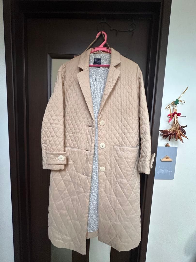 ミナペルホネン　timbre キルティングロングコート