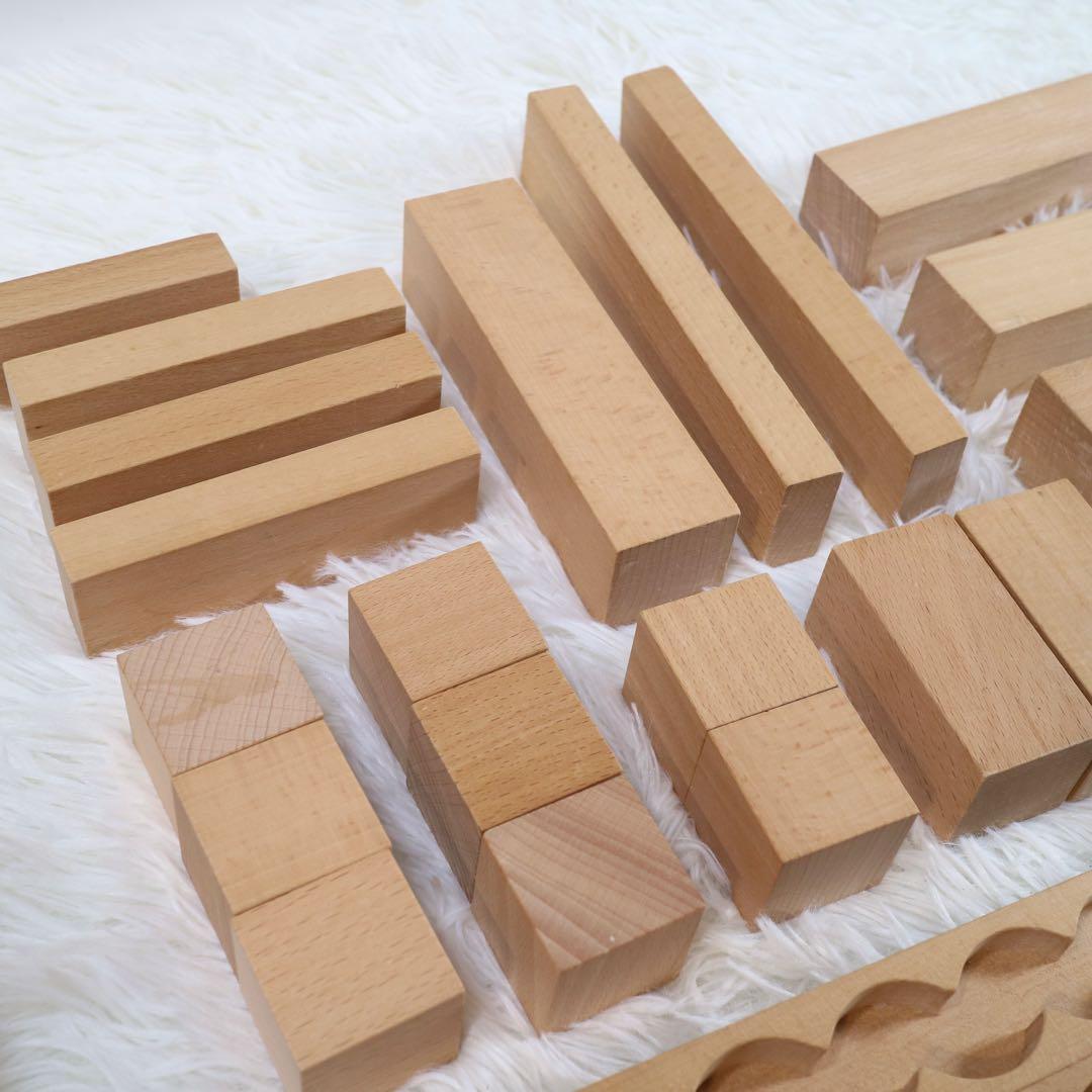 m. 小さな大工さん ビー玉ころがし 積み木 手押し車 セット 知育玩具