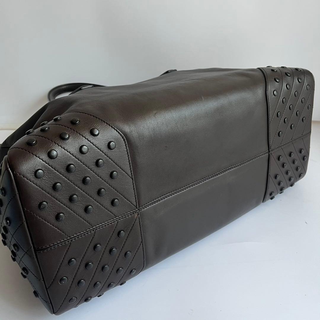 ✨️極美品✨️ TOD's メンズ　トートバッグ　レザー　ブラウン　ハンド