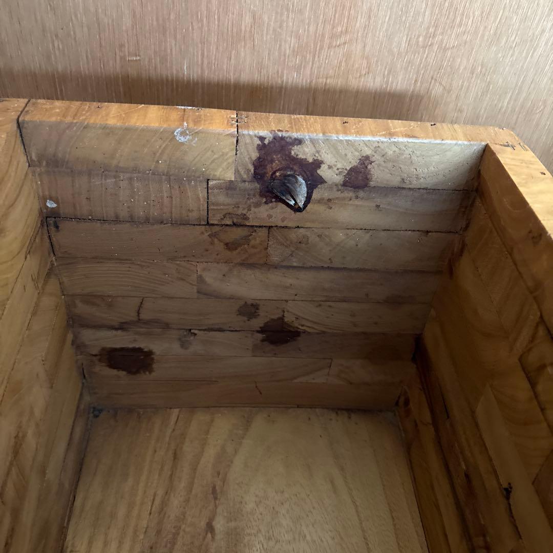 木製 プランツスタンド スツール 寄木 ベンチ