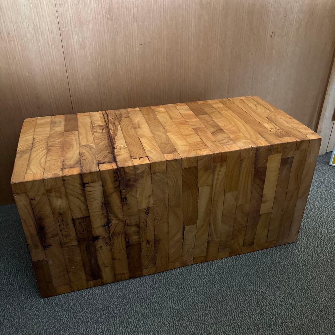 木製 プランツスタンド スツール 寄木 ベンチ