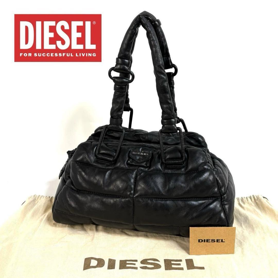 【極美品】DIESEL レザー ミニボストン 日本限定 保存袋 カード付き