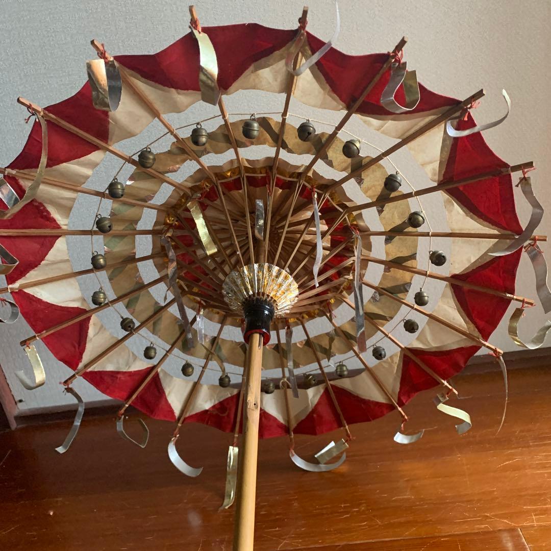 無形文化財　鳥取傘踊　峰仙　しゃんしゃん踊り　傘　飾り　置物