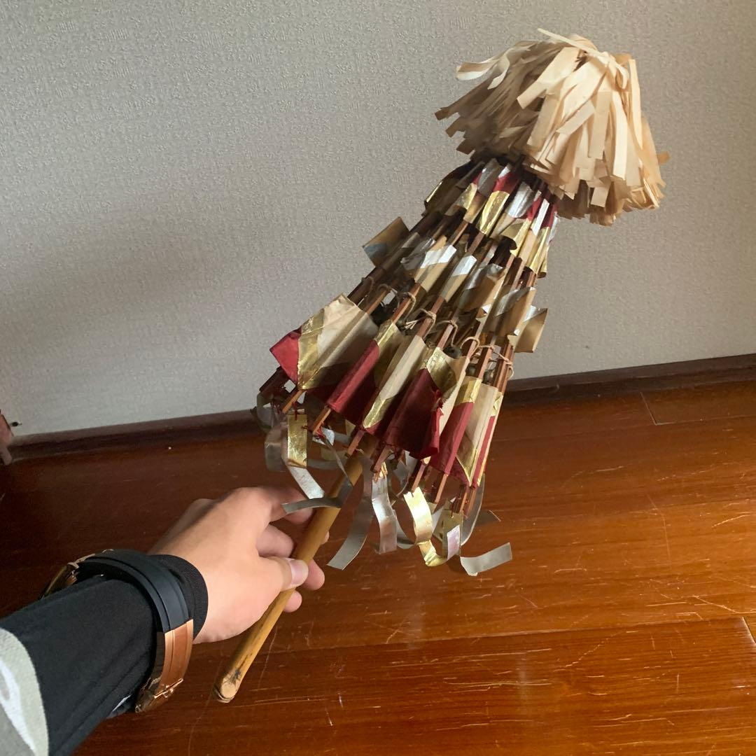 無形文化財　鳥取傘踊　峰仙　しゃんしゃん踊り　傘　飾り　置物