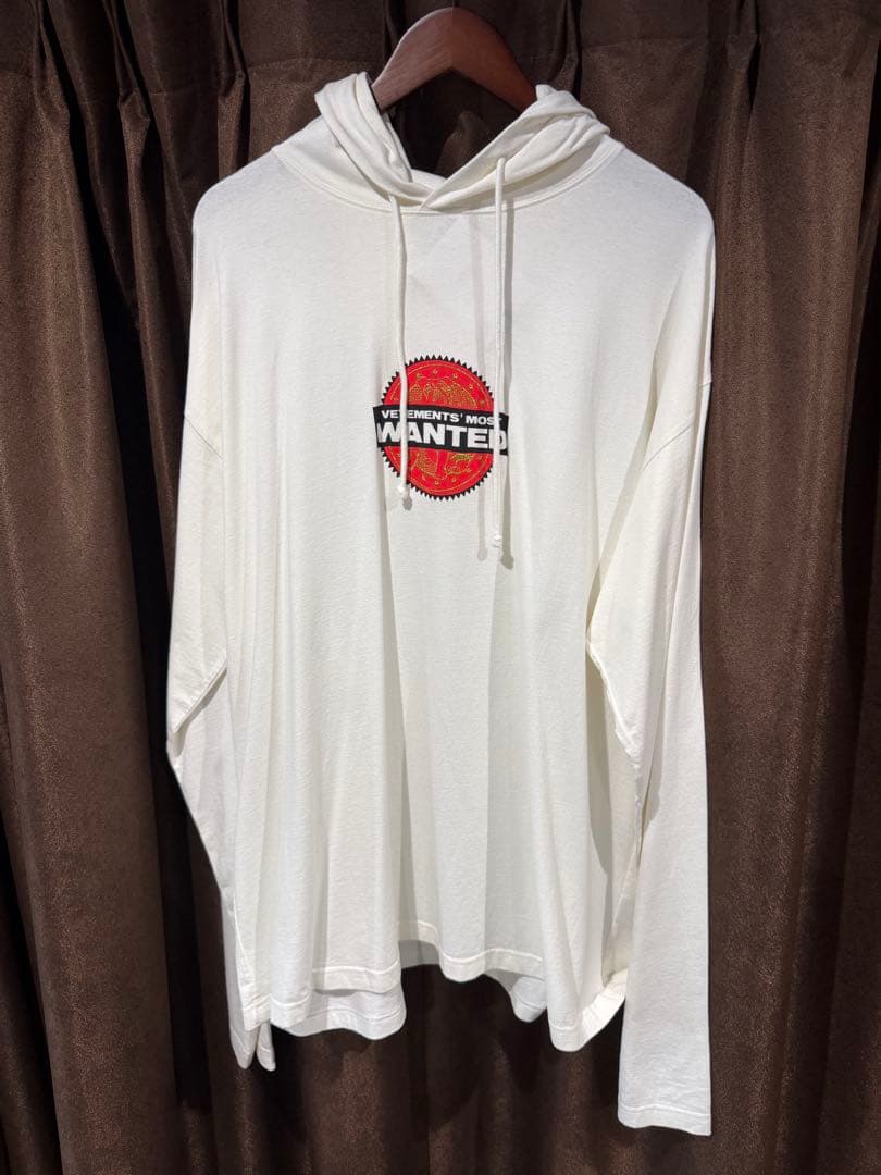 VETEMENTS WANTED フード付き長袖カットソー