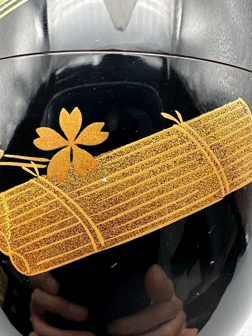 茶道具　棗　稲井玉甫　桜川蒔絵