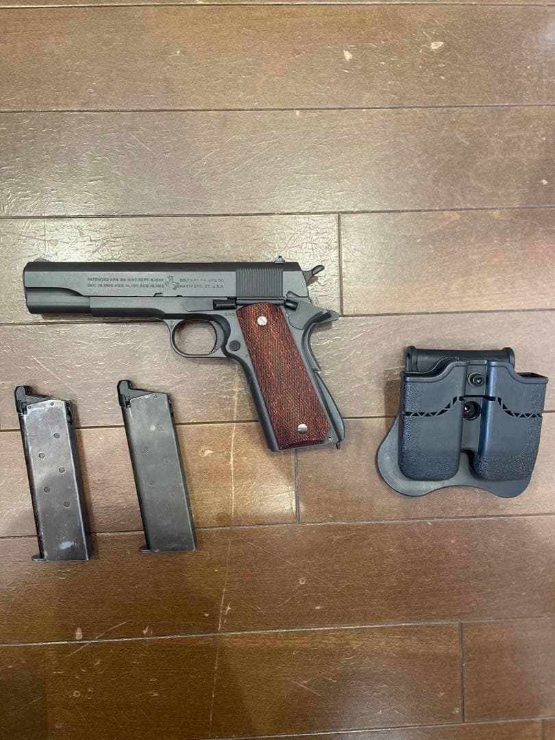 東京マルイ コルトガバメント 木製グリップカスタム マガジン2本付