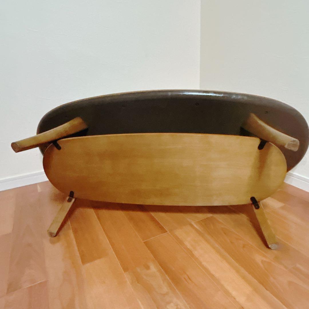 カリモク センターテーブル 楕円形 木製 北欧 ナチュラル カフェ風 高級家具