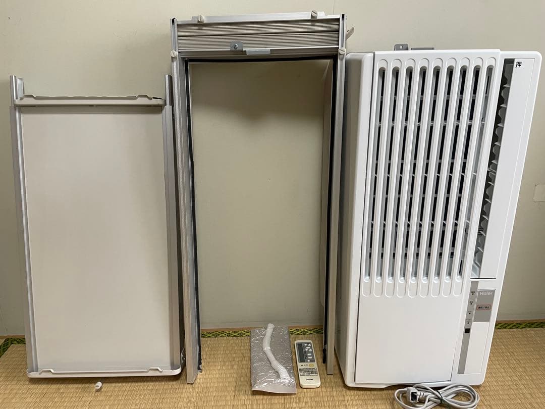✨2023年式✨Haierルームエアコン JA-16Yテラス窓用取付枠付き