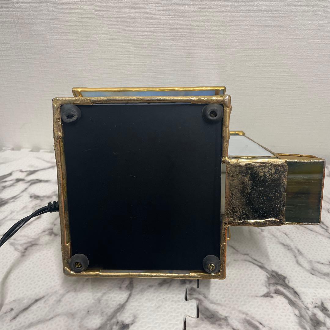 3段階タッチセンサー　オルゴール付き 教会型　ステンドグラス　アンティーク