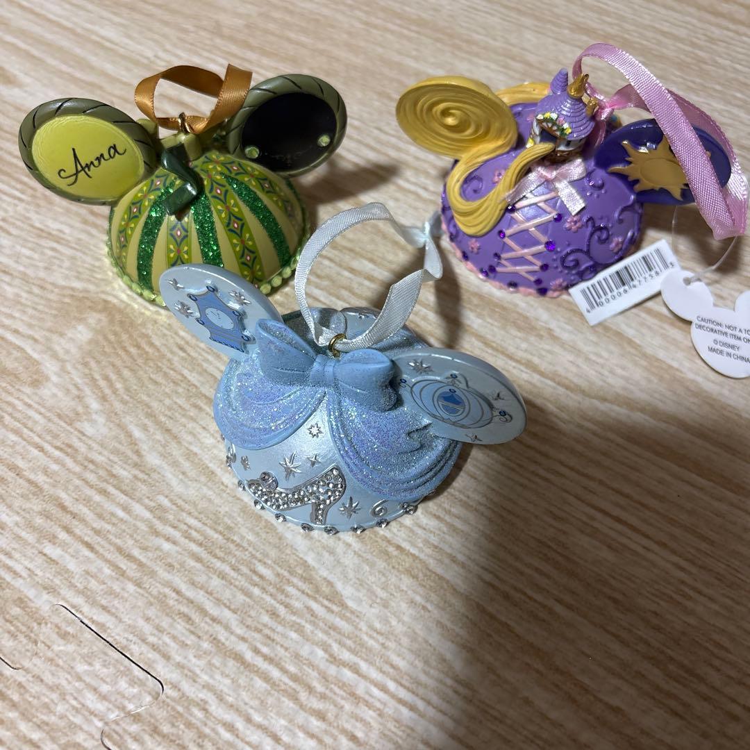 ディズニー オーナメント イヤーハット シンデレラ アナ ラプンツェル
