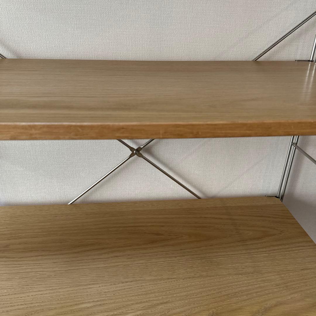 【無印良品】ステンレスユニットシェルフ・オーク材棚セット・ワイド・中