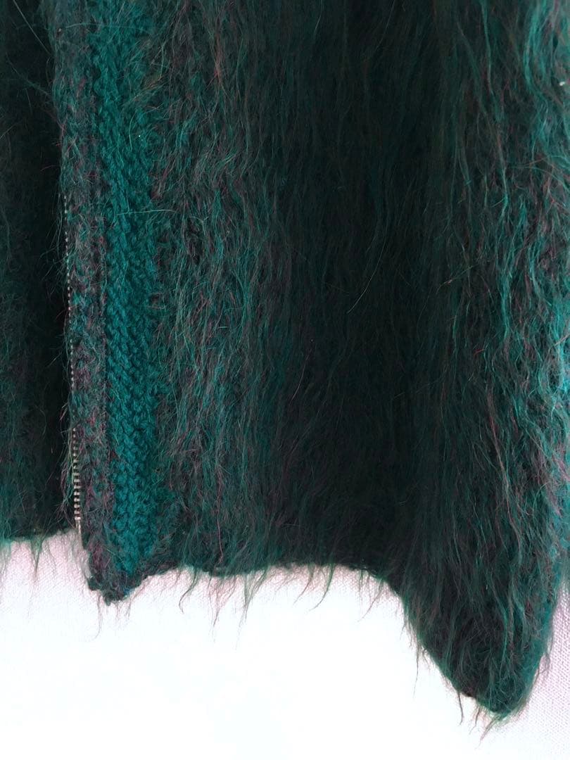 激レアビンテージ毛足長モヘア緑系カーディガンunknownカートコバーンニット