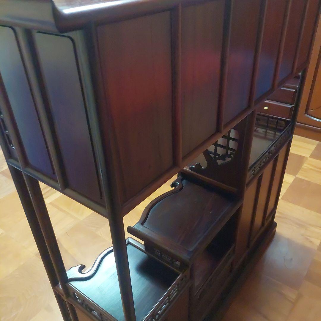 唐木家具　紫檀飾り棚　茶箪笥