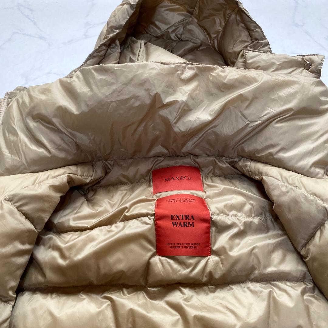 マックスマーラ &Co エクストラウォーム ロング中綿コート ベージュ 40