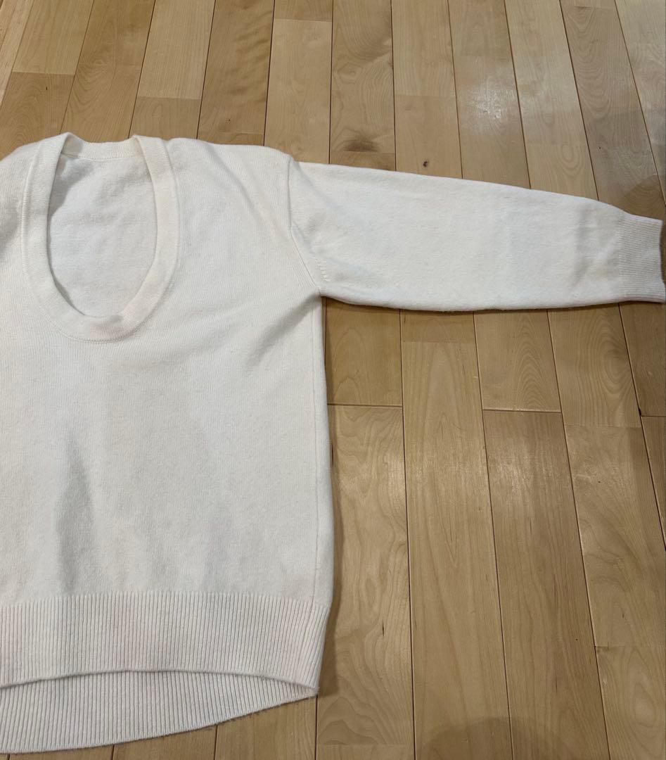 plage MY_Uneck ニット ホワイト　S