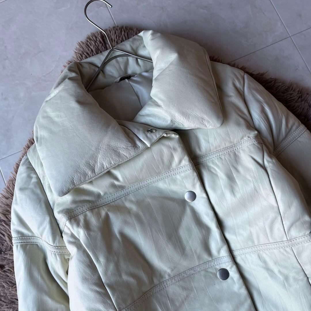 美品 Captious Person 羊革 ラムレザー ダウンコート L