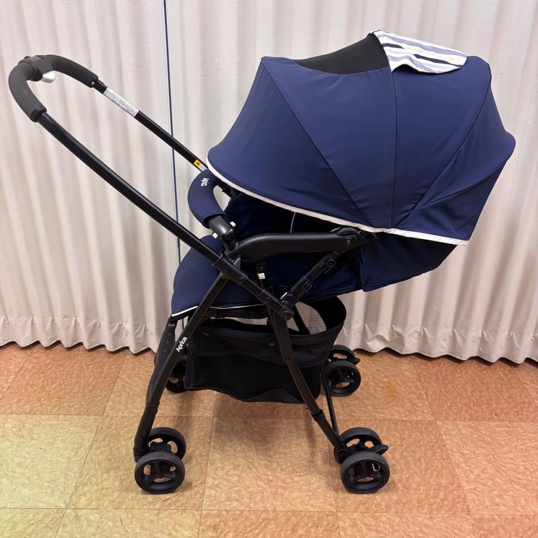 クリーニング済　☆綺麗☆　アップリカ　カルーンエアー　ハイシート　ネイビー