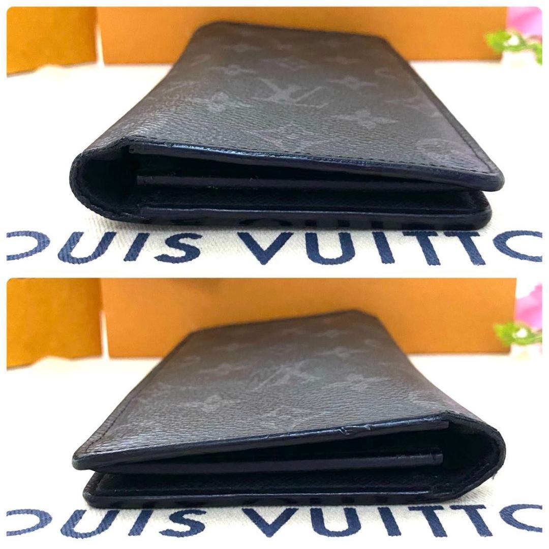 ルイ ヴィトン◎ポルトフォイユ ブラザ エクリプス モノグラム ブラック 長財布
