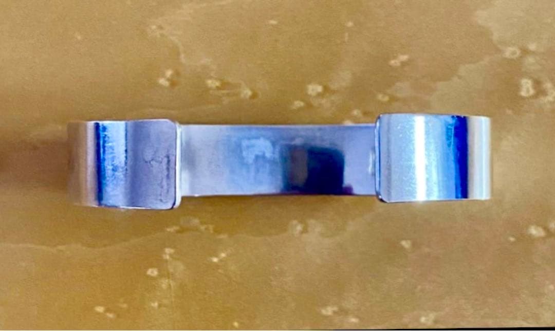 飛加藤真贋保証goro's 平打ちブレスM バングル SV/k18中古鑑定