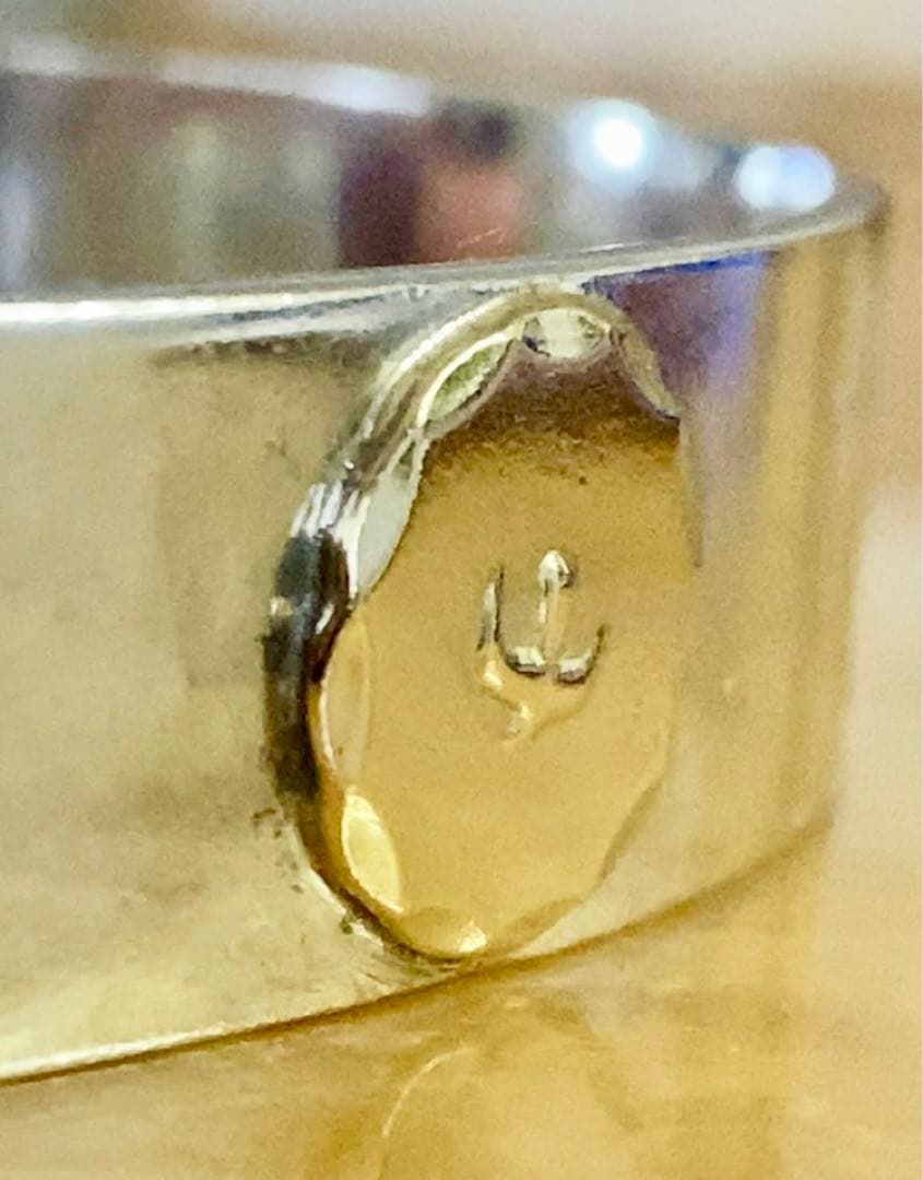 飛加藤真贋保証goro's 平打ちブレスM バングル SV/k18中古鑑定