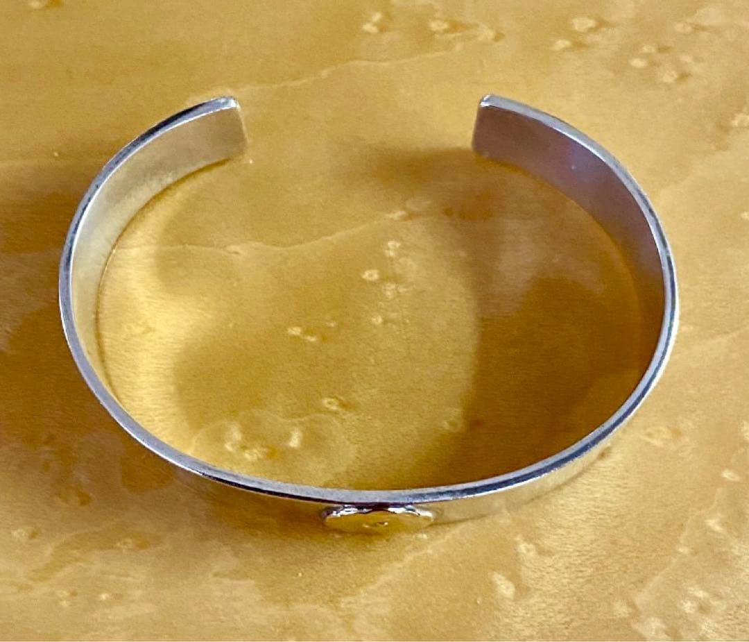 飛加藤真贋保証goro's 平打ちブレスM バングル SV/k18中古鑑定