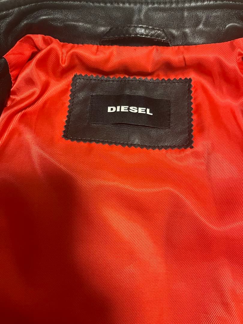 DIESEL ディーゼル レザージャケット 羊革　MLXCロゴ Mサイズ