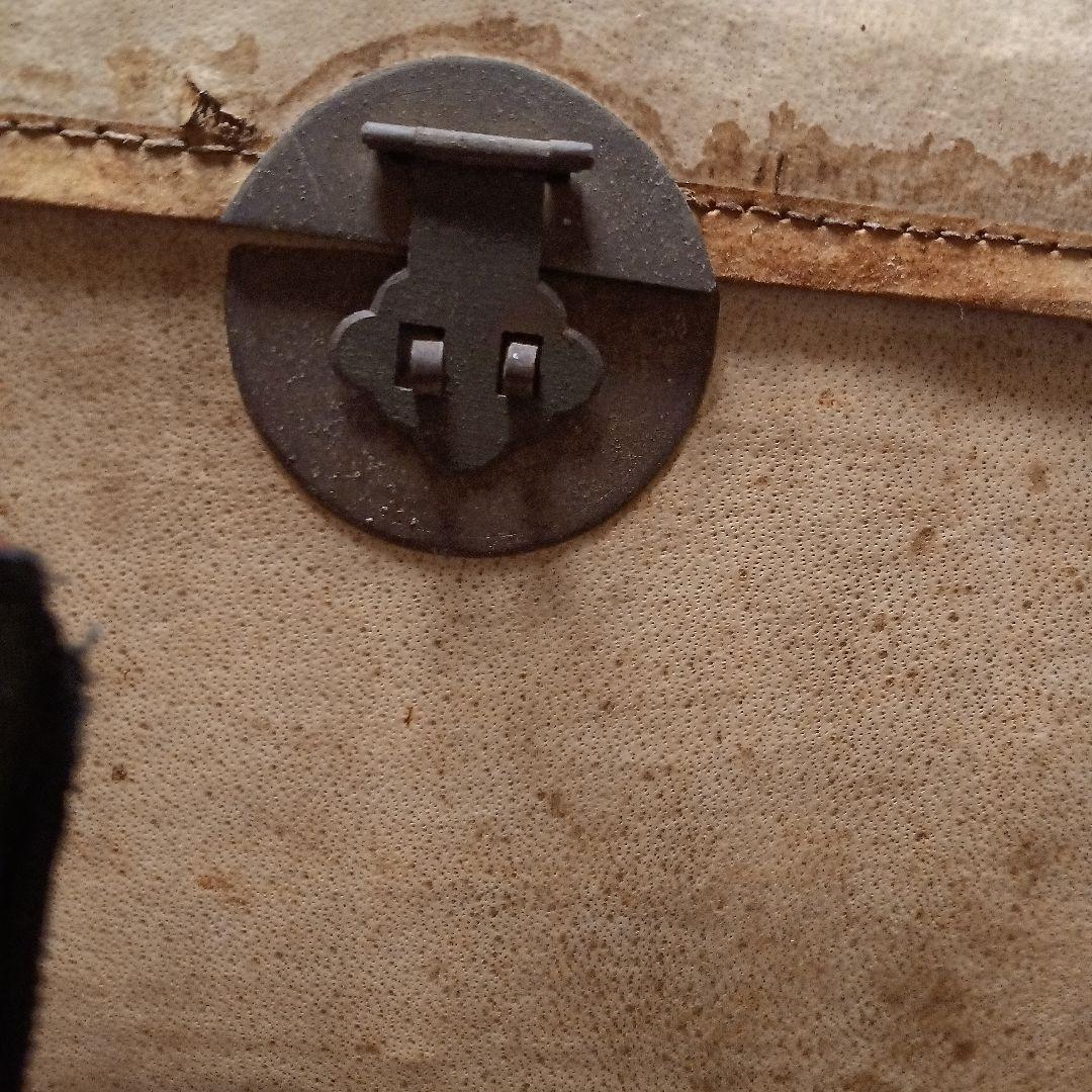 大正レトロ　海上萬昌威造　表面皮　木製箱 青い内装