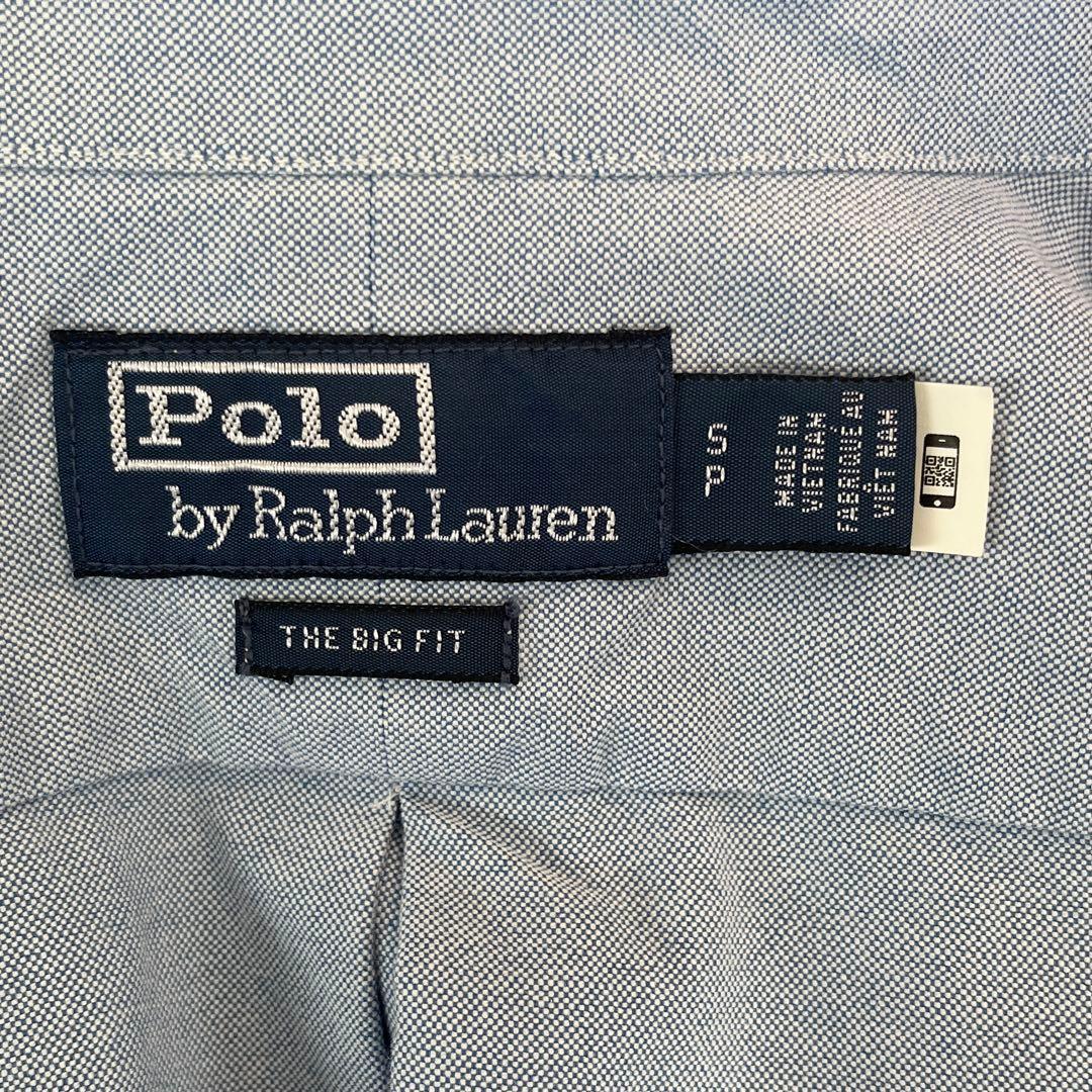 【超レア◆未使用級◆現行QR裾ポニー】ラルフローレンBDシャツ◆サックスブルー◆