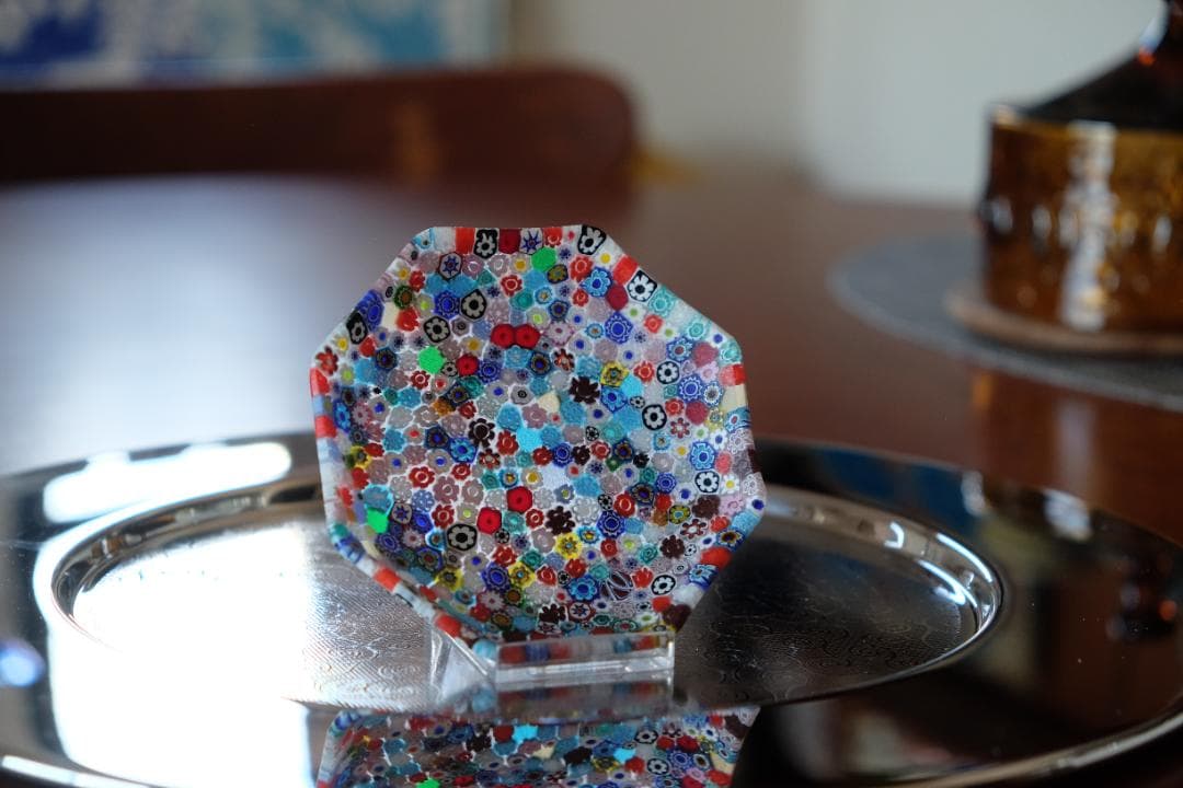 ベネチアンガラス ミルフィオリ プレート 皿 江波冨士子/黒木国昭/藤田喬平