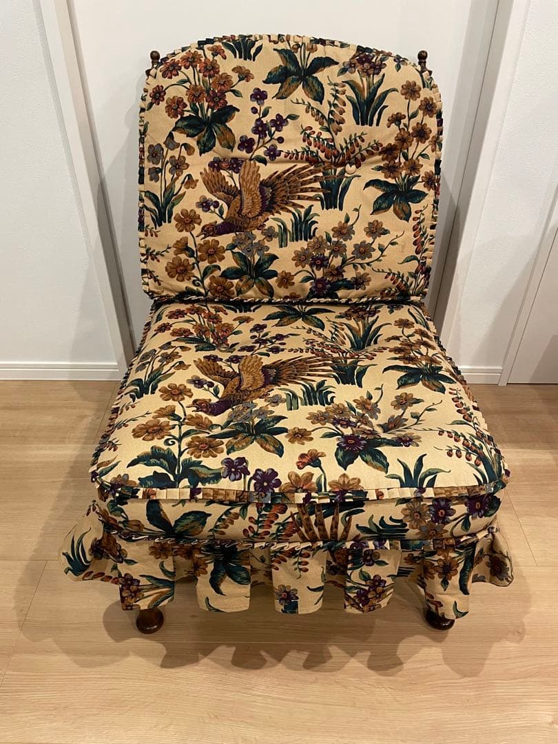 飛騨産業 キツツキ 穂高 ソファ 花柄 クラシック 肘なし