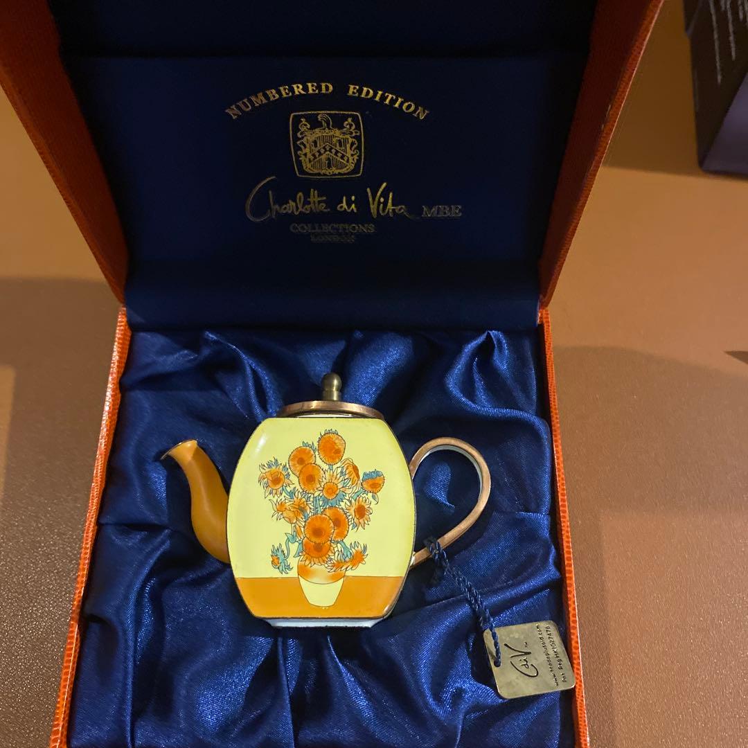 希少　シャルロット・ディ・ヴィータ　ひまわり　ミニチュアティーポット
