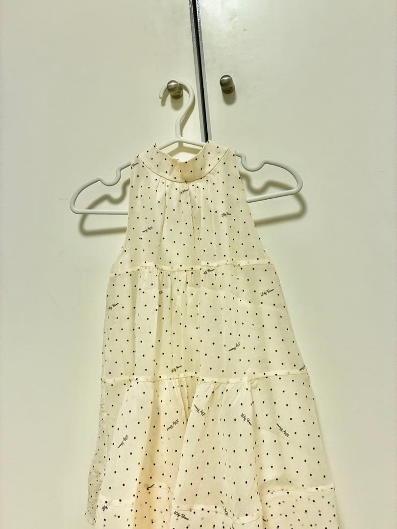 LILY BROWN リボン付きフレアトップス