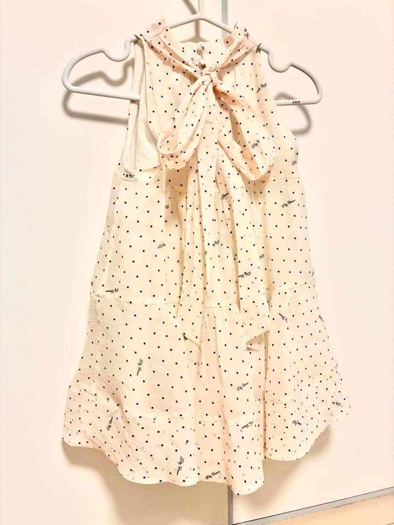 LILY BROWN リボン付きフレアトップス