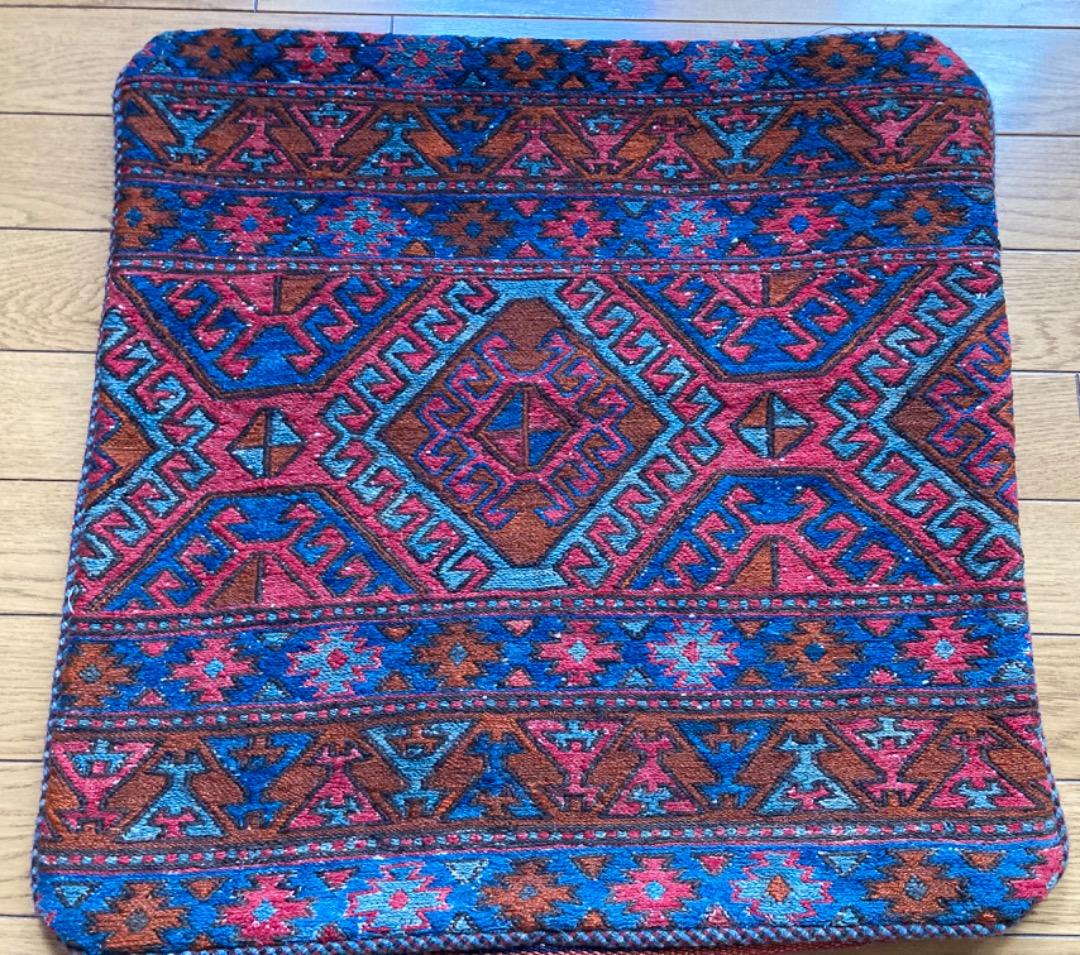 オールドキリムクッションカバー 50cm×51cm No. 390