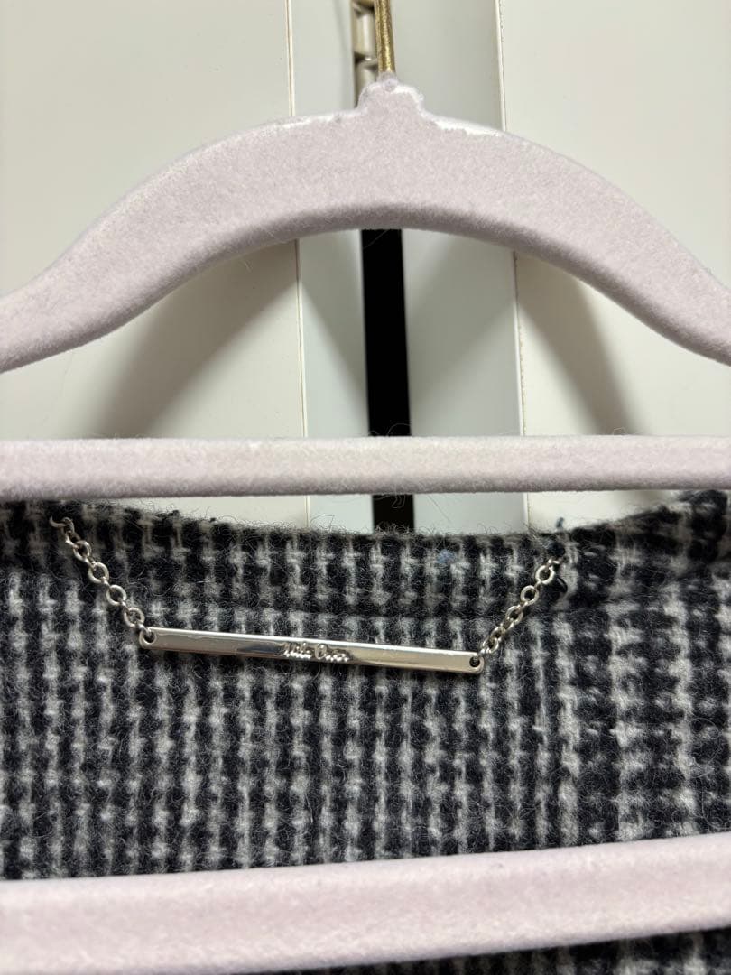 グレー系チェック オーバーサイズ チェスターコート