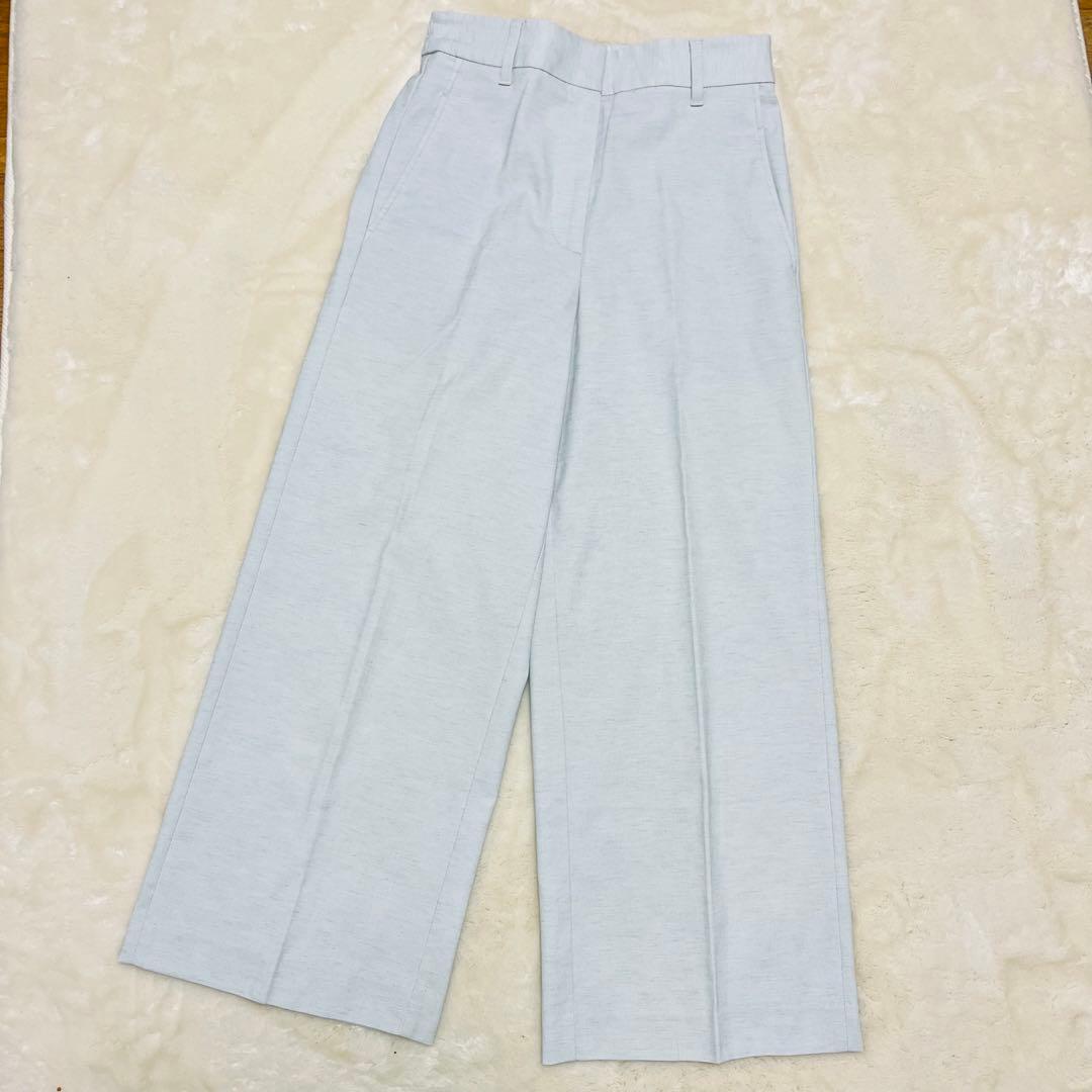【極美品✨】プラステ　リネンブレンドカラーレスパンツセットアップ　ウォッシャブル