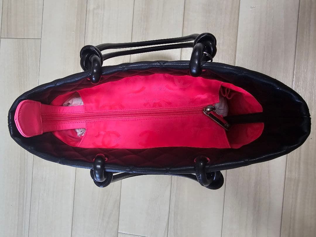 *超美品* CHANEL キルティング カンボンライン トートバッグ